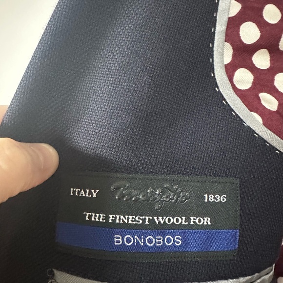 Bonobos Blazer Mens 42R Navy Marzotto Wool/Cashmere Limited Edition Business - Picture 11 of 12